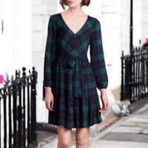 J.Crew Black watch tartan plaid Dress in US Size 2